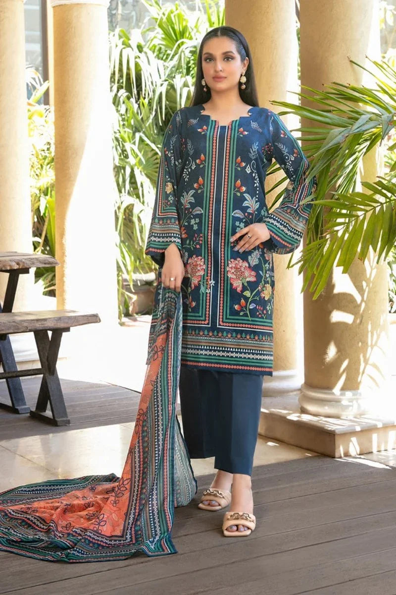 3 Piece Stitced suit Buhaisa By Tawakkal Fabrics