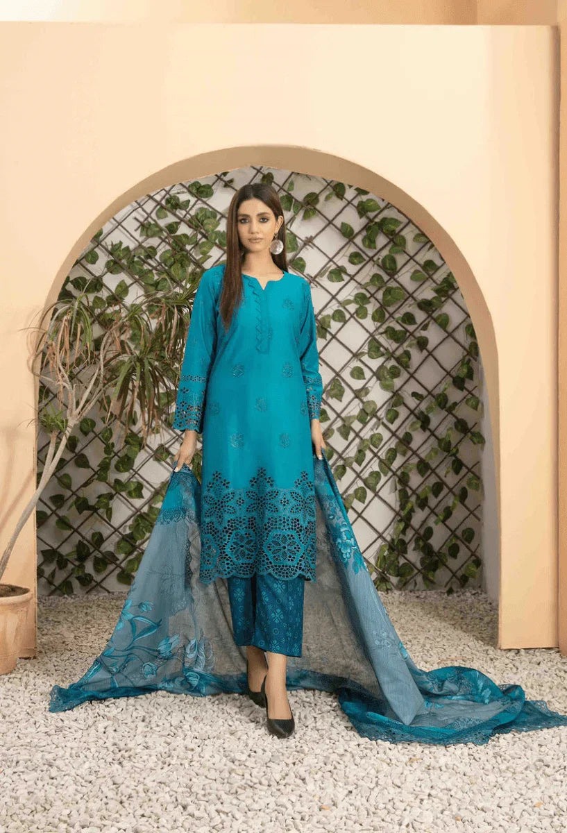 Misbah by Tawakkal Fabrics – Embroidered Lawn 3-Piece Suit