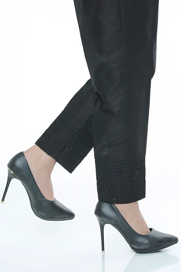 LSM Embroidered Stitched Trousers LSM-52-Black