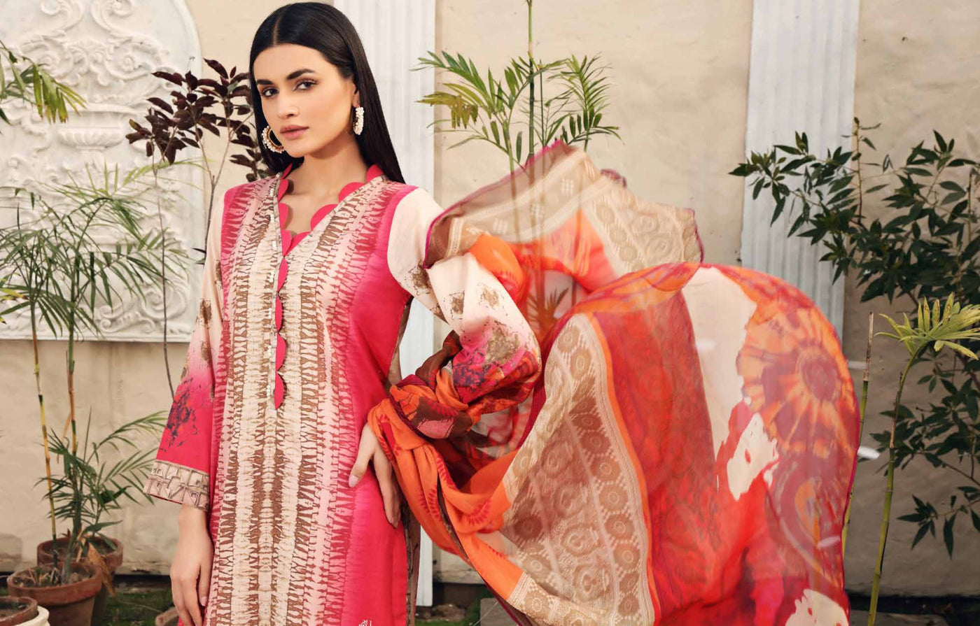 Charizma 3 Piece Embroidered Unstitched Lawn Infinity Collection Suit - CIN-06-A
