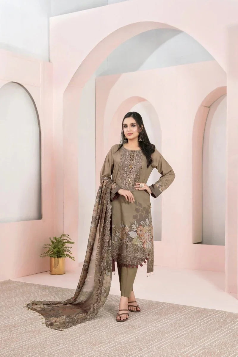 Tawakkal  Embroidered Lawn 3 Piece Suit D-8700 main image 1