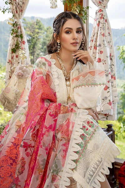 Charizma 3 Piece Embroidered Unstitched Lawn Suit - ED-14