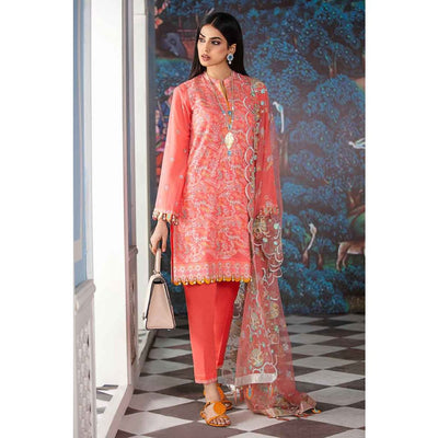 Gul Ahmed Embroidered Swiss Voile Unstitched 3 Piece Suit FE-337
