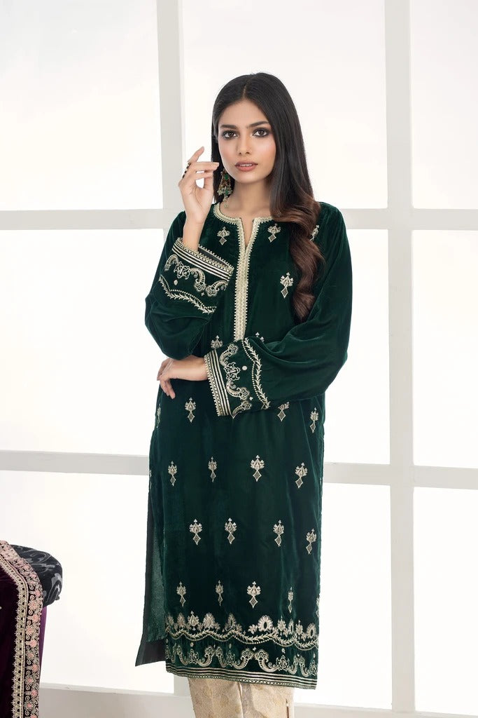 Ready To Wear Lakhany 1 Piece Embroidered Velvet Shirt LSM-2460