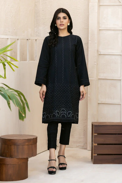 Ready To Wear Lakhany 01 Piece Black On Black Cambric Shirt - LSM-2638