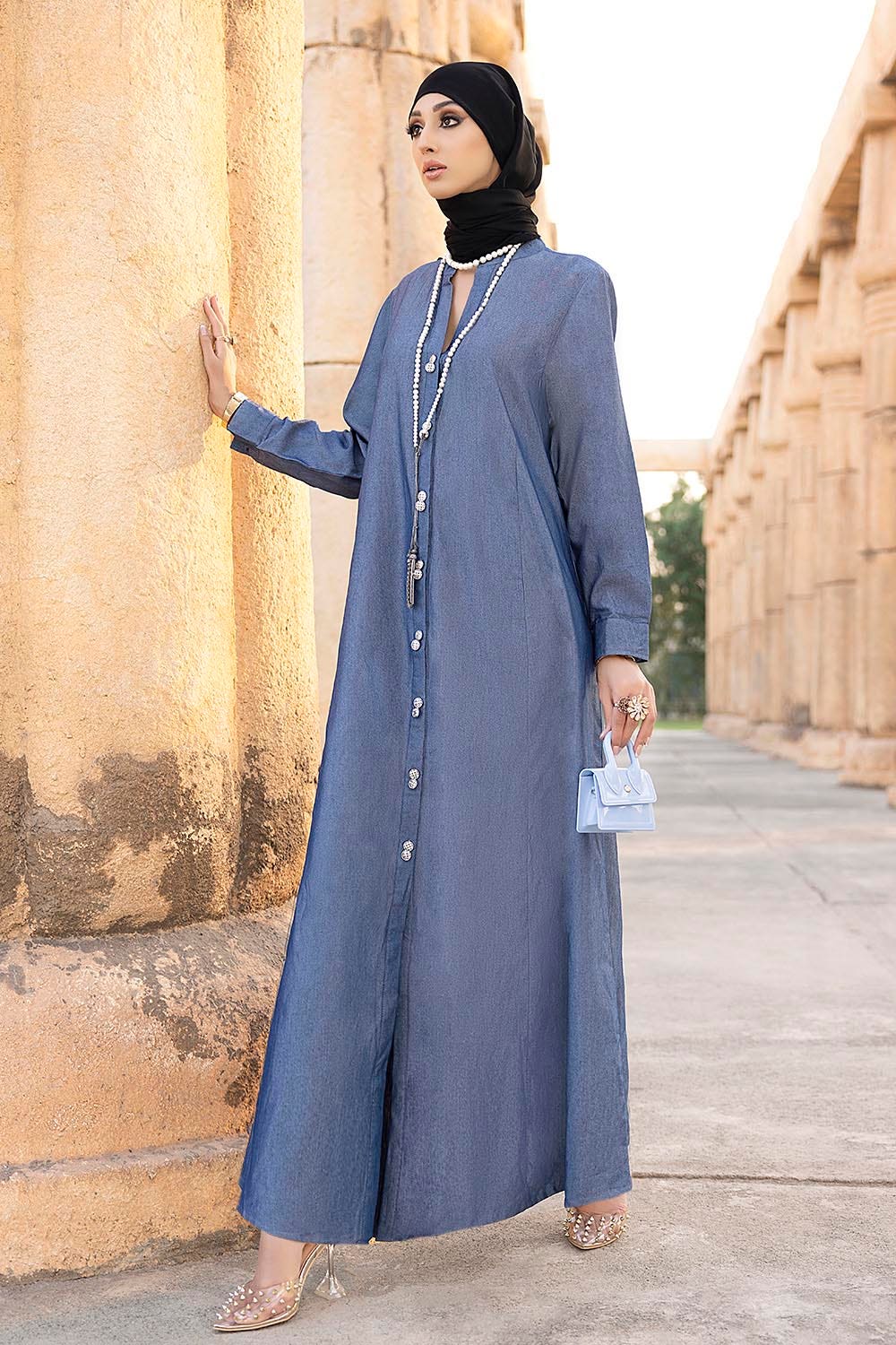 Gul Ahmed Ready To Wear Nisa Denim Abaya WGB-KAB-22043