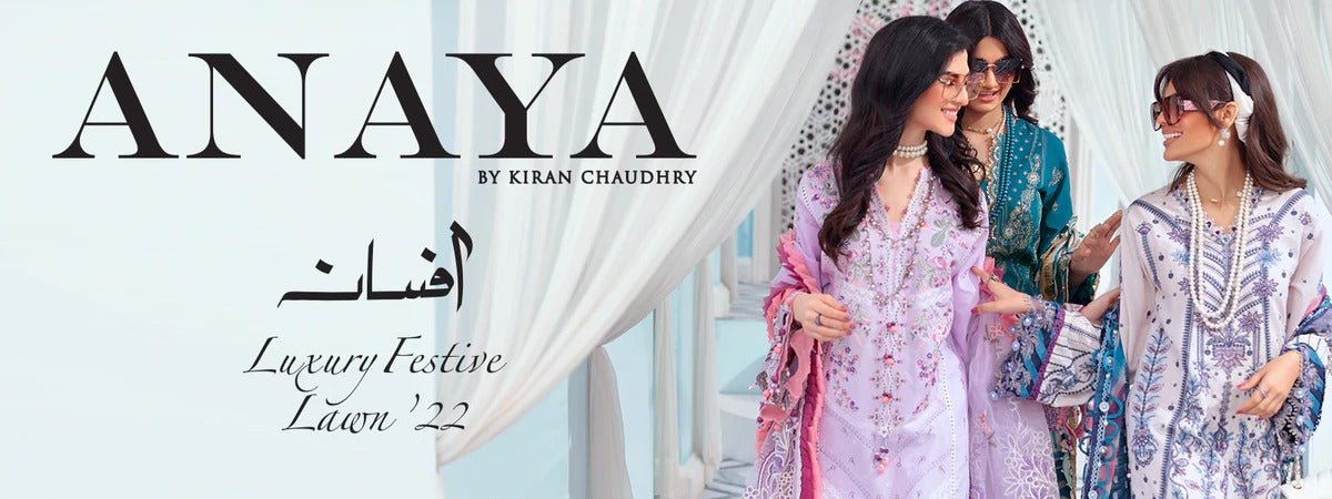 ANAYA By Kiran Chaudhry Afsana Luxury Festive Lawn Collection 2022 - Stylealouduk