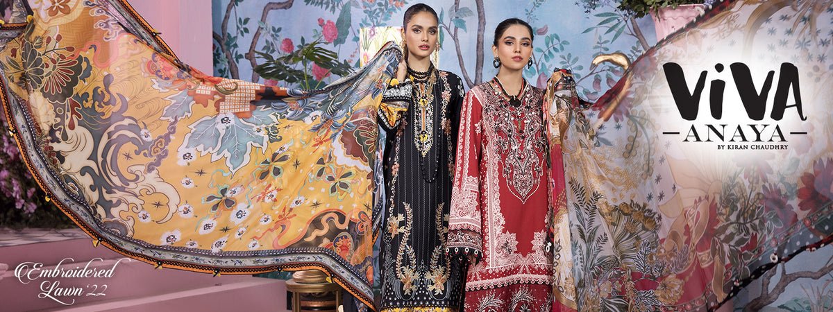 ANAYA By Kiran Chaudhry Viva Embroidered Lawn Collection 2022 - Stylealouduk
