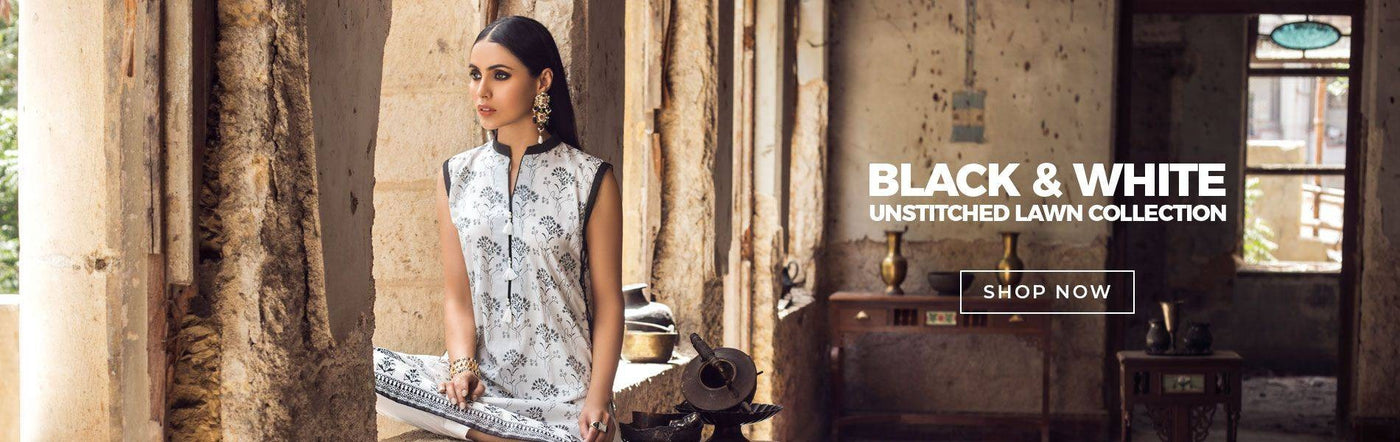 Gul Ahmed Black & White Unstitched Collection - 21