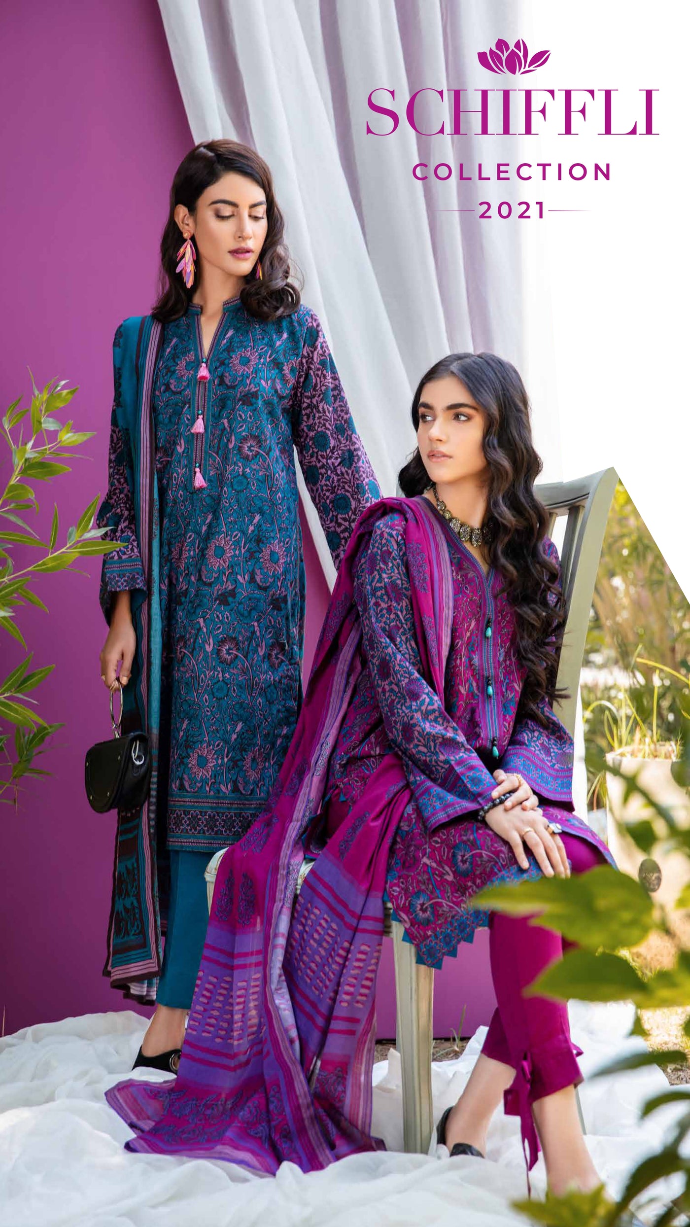 Gul Ahmed Hello Spring Three-Piece Schiffli Embroidered Collection 2021