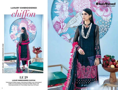 Gul Ahmed Luxury Embroidered Chiffon Collection 2021 - Stylealouduk