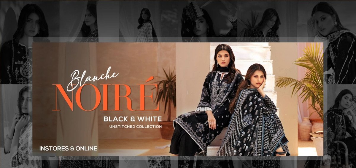 Gul Ahmed Noire Black & White Collection 2023 - Stylealouduk