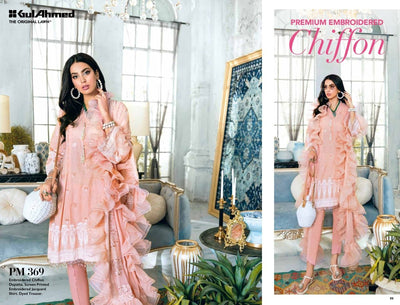 Gul Ahmed Premium Embroidered Chiffon Collection 2021 - Stylealouduk