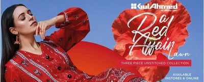 Gul Ahmed Red Collection 2023 - Stylealouduk