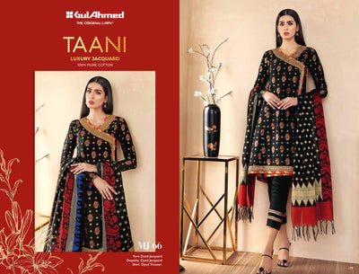 Gul Ahmed Taani Luxury Embroidered Jacquard Collection 2021