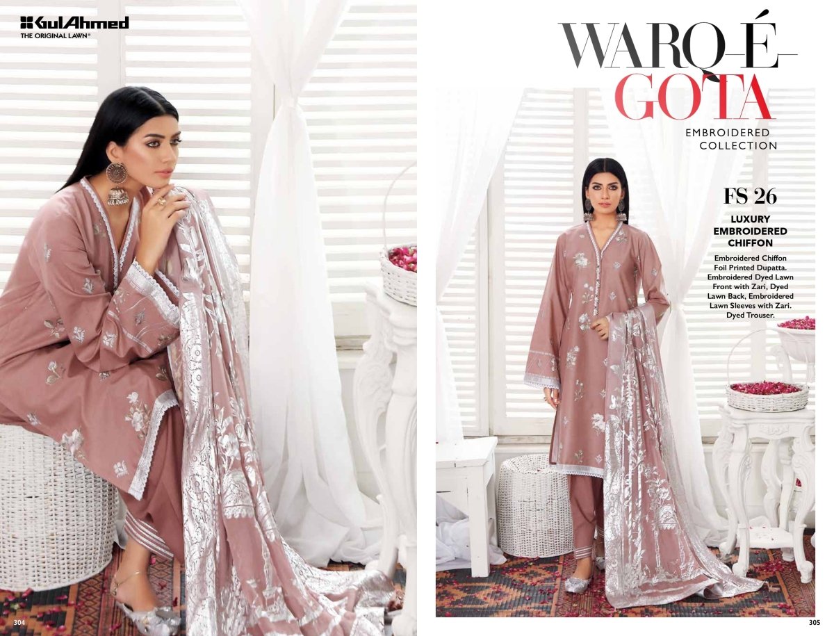 Gul Ahmed Waro-E-Gota Embroidered Collection 2021 - Stylealouduk