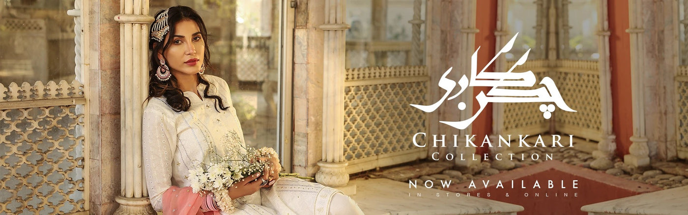 Lakhani Unstitched Chikan-Kari Embroidered Collection 2021