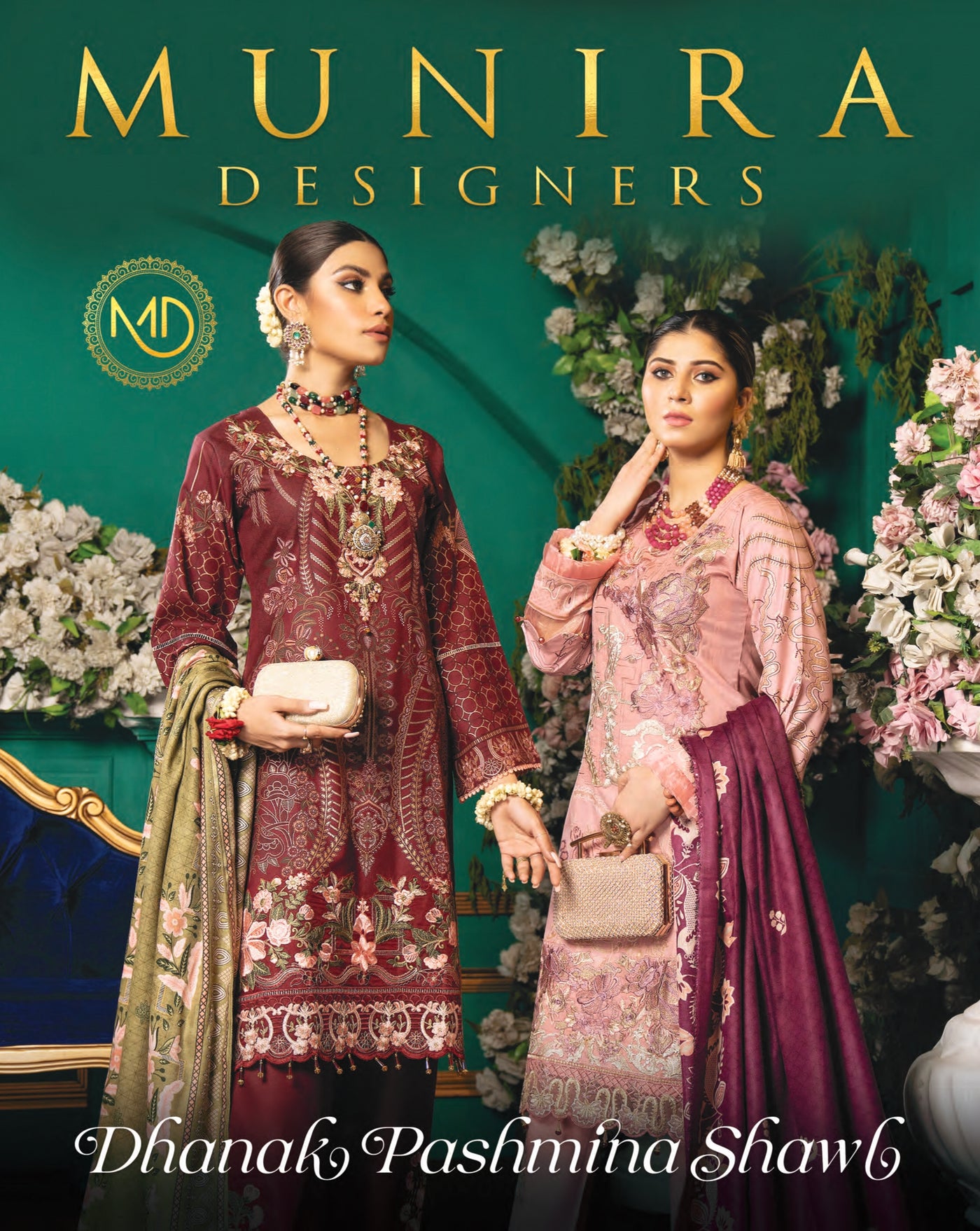 Munira Designer Dhanak Pashmina Shawl Collection 2022