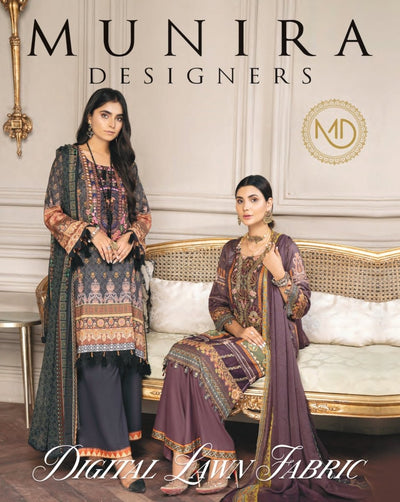 Munira Designer Digital Fabric Lawn Collection 2022 - Stylealouduk