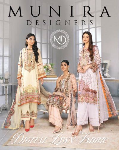 Munira Designer Digital Lawn Fabric Collection 2022 - Stylealouduk