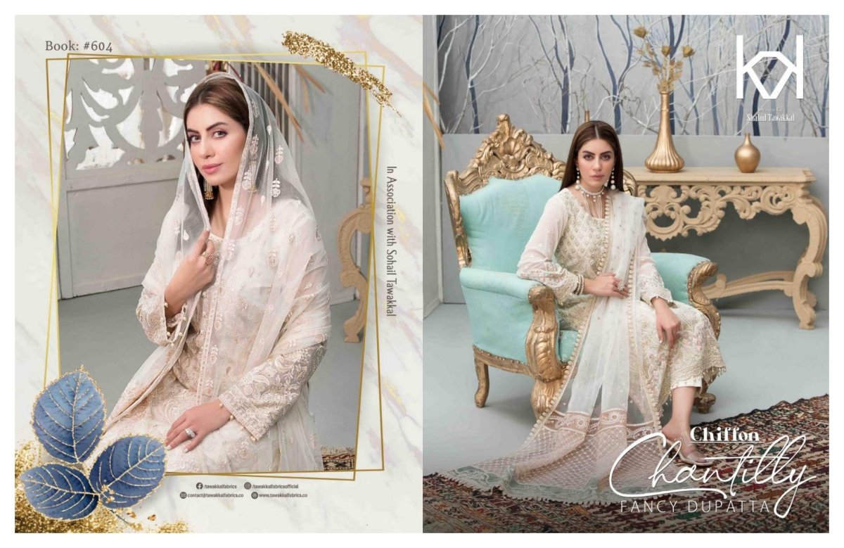 Tawakkal Fabrics Chantilly Chiffon Collection 2022 - Stylealouduk