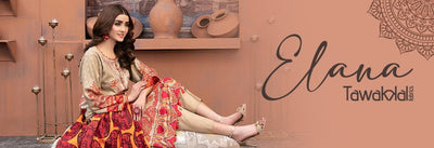 Tawakkal Fabrics Elana Linen Print with Embroidery Collection 2021 - Stylealouduk
