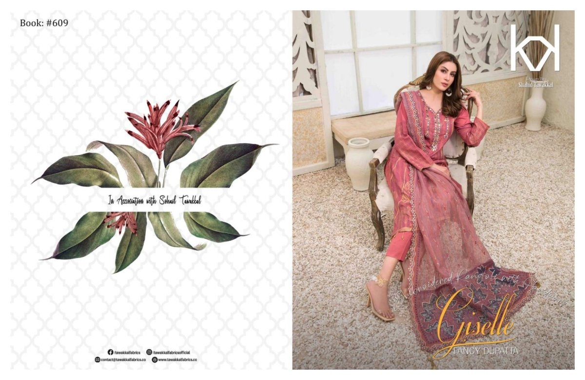 Tawakkal Fabrics Giselle Lawn Collection 2022 - Stylealouduk