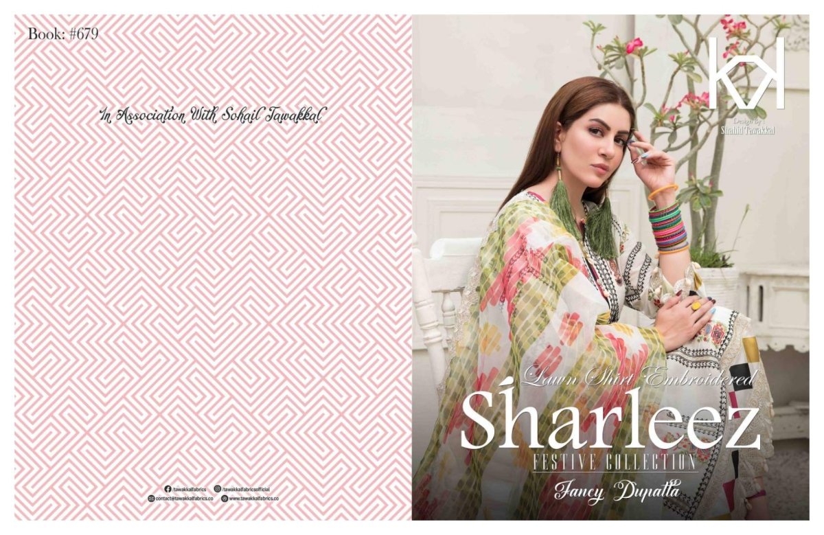 Tawakkal Fabrics Sharleez Lawn Collection 2022 - Stylealouduk