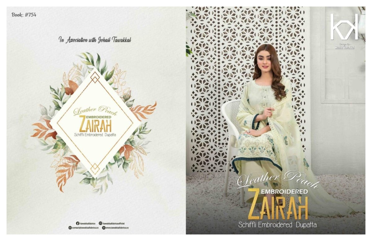 Tawakkal Fabrics Zairah Collection 2022 - Stylealouduk