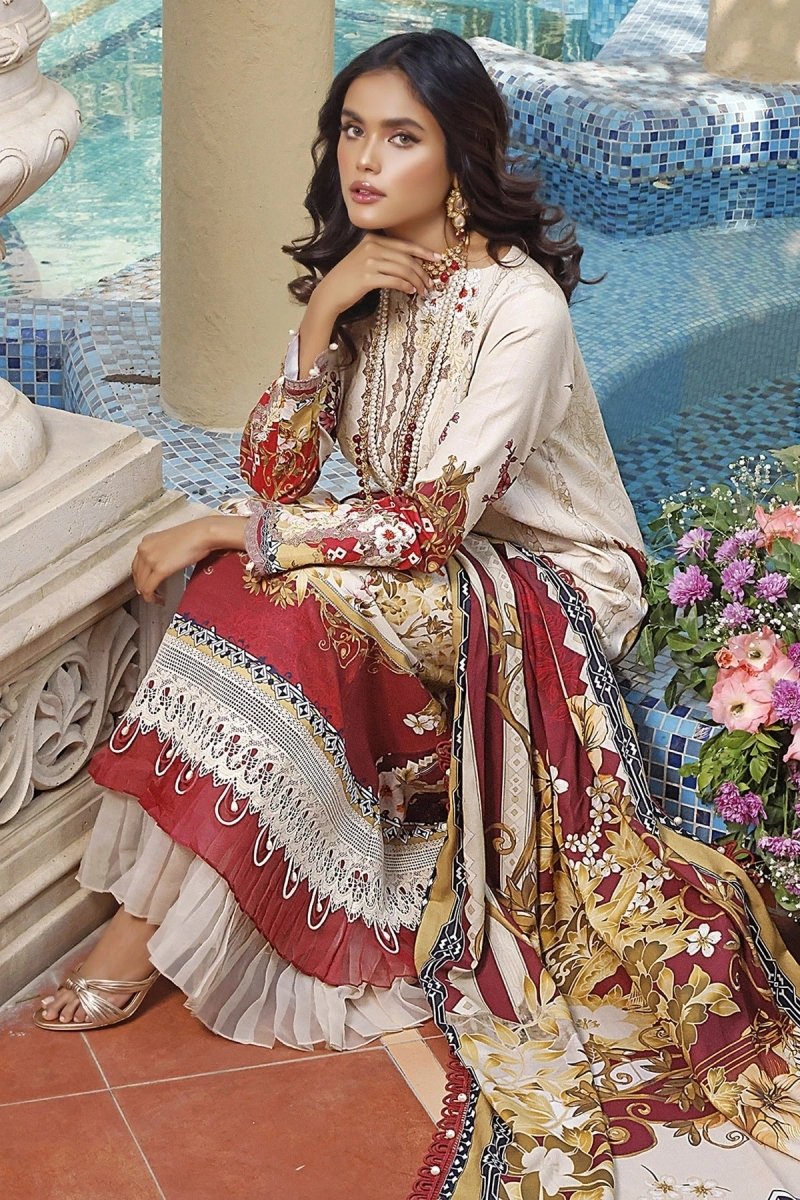 Jade Classic Revitalized by Firdous Lawn 3 Piece Unstitched Printed Khaddar Suit - D-19541 A