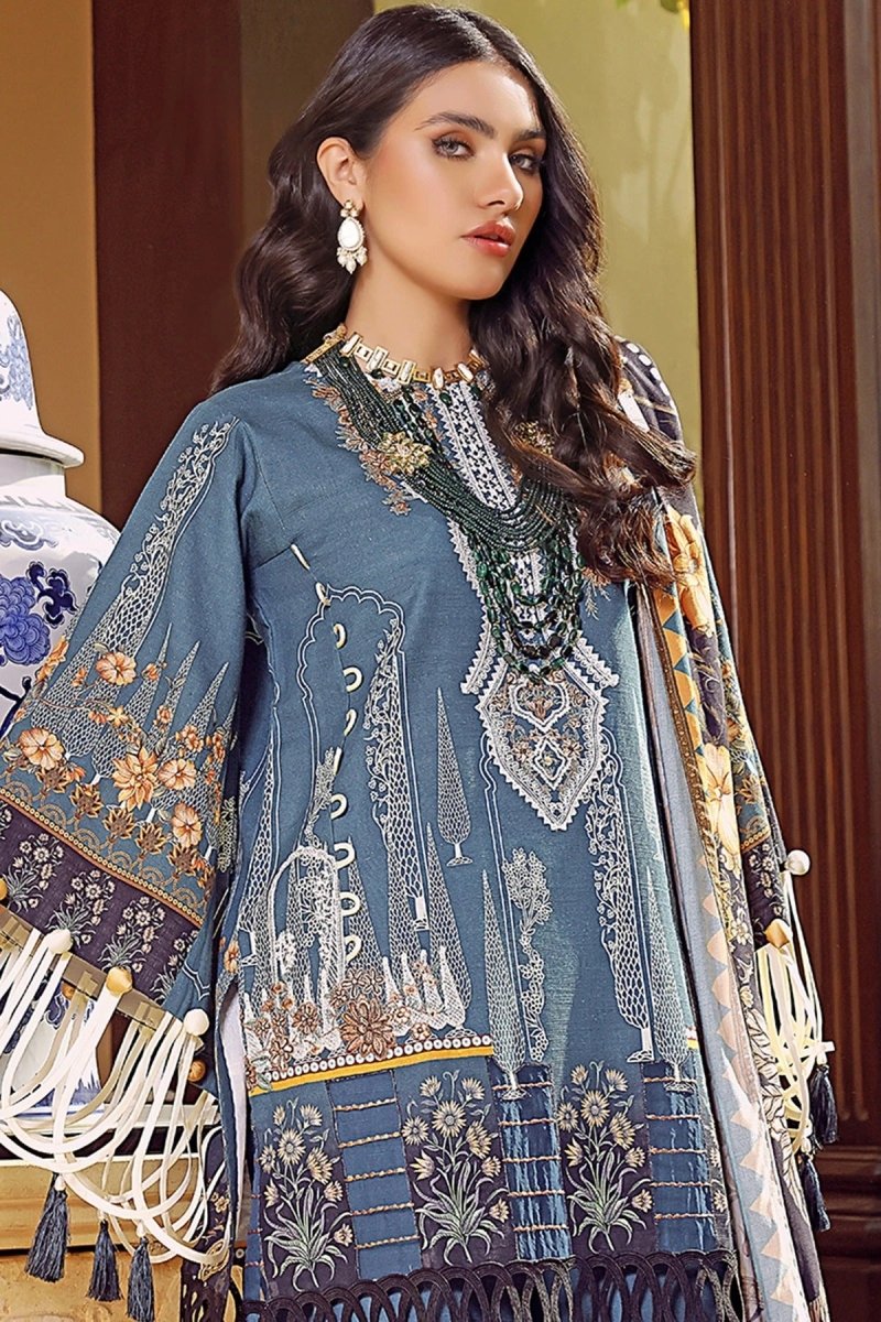 Jade Classic Revitalized by Firdous Lawn 3 Piece Unstitched Printed Khaddar Suit - D-19893 A