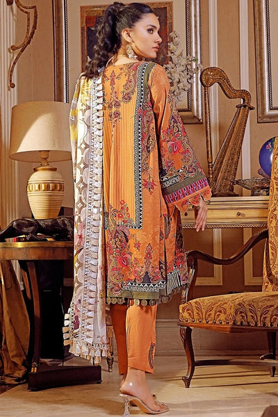 Jade Classic Revitalized by Firdous Lawn 3 Piece Unstitched Air Jet Linen Suit - D-19895