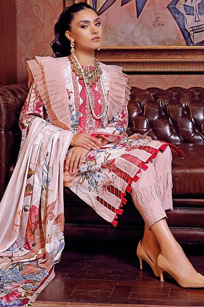 Jade Classic Revitalized by Firdous Lawn 3 Piece Unstitched Air Jet Linen Suit - D-19897