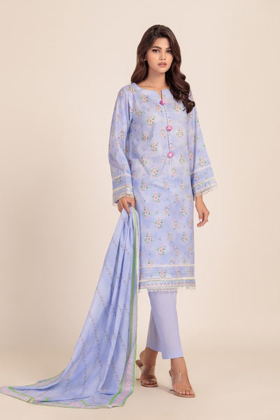 Ready To Wear Bonanza 3 Piece Digital Printed Lawn Suit - 1S24P3P023-Floral Field