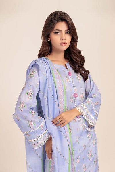 Ready To Wear Bonanza 3 Piece Digital Printed Lawn Suit - 1S24P3P023-Floral Field
