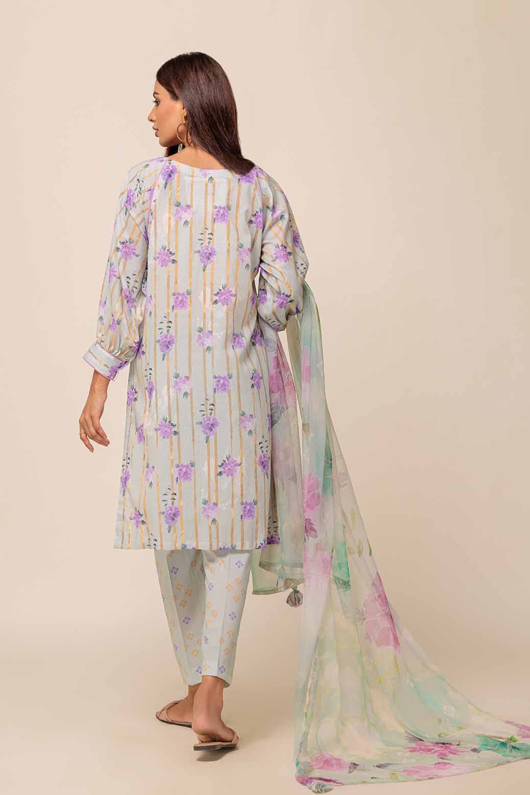 Ready To Wear Bonanza 3 Piece Digital Printed Lawn Suit - 1S24P3P039-L-GREEN