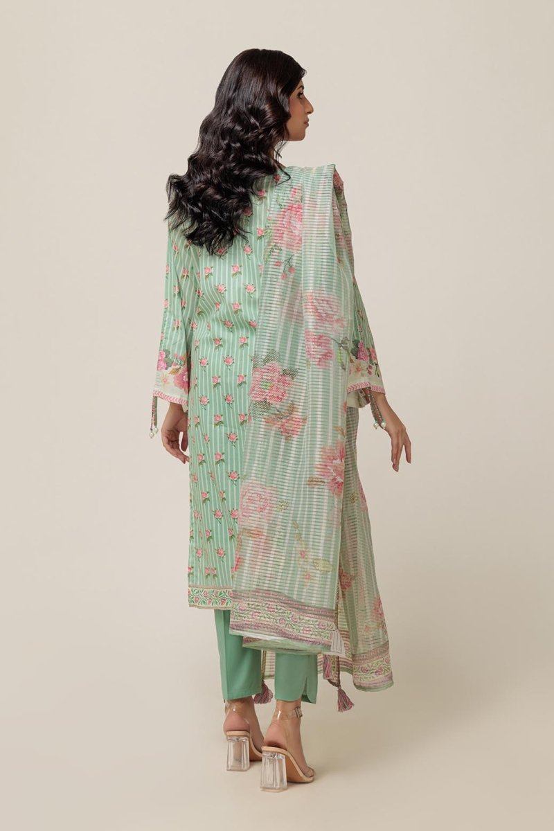 Ready To Wear Bonanza 3 Piece Digital Printed Lawn Suit - 1S24P3P041-L-GREEN