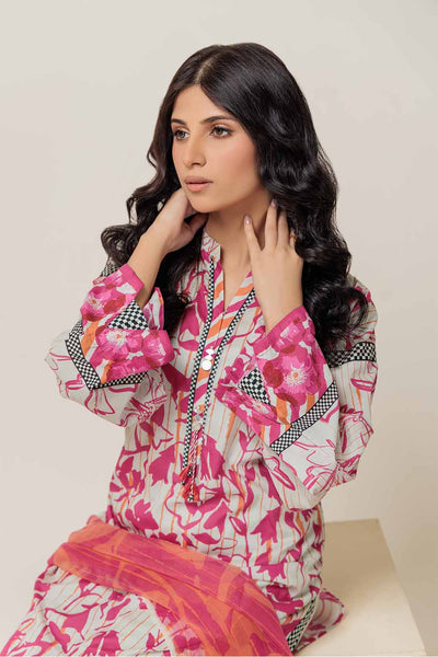 Ready To Wear Bonanza 3 Piece Digital Printed Lawn Suit - 1S24P3P160-FUCHSIA