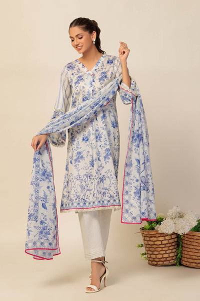 Ready To Wear Bonanza 3 Piece Digital Printed Lawn Suit - 1S24P3P400-Tropical Breeze