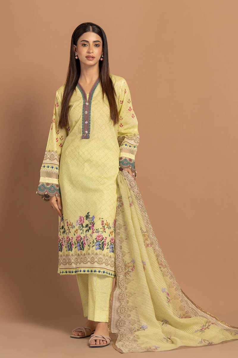 Ready To Wear Bonanza 3 Piece Digital Printed Lawn Suit - 1S24P3P510-LImelight