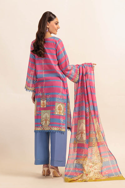 Ready To Wear Bonanza 3 Piece Digital Printed Lawn Suit - 1S24P3P568-Barberry