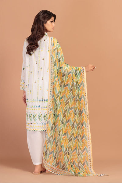 Ready To Wear Bonanza 3 Piece Digital Printed Lawn Suit - 1S24P3P586-WHITE