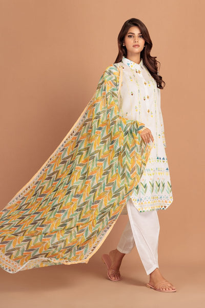 Ready To Wear Bonanza 3 Piece Digital Printed Lawn Suit - 1S24P3P586-WHITE