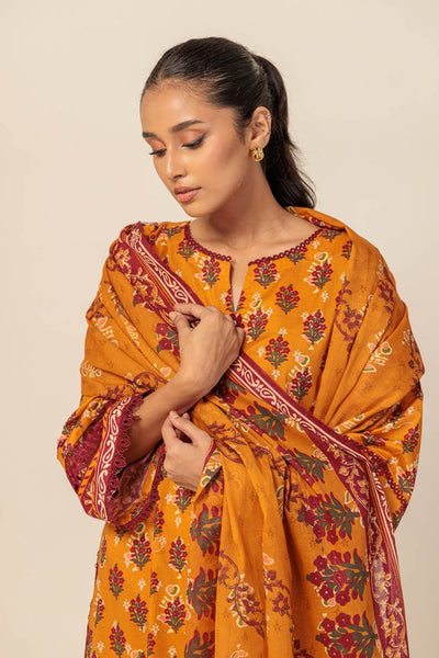 Ready To Wear Bonanza 3 Piece Digital Printed Lawn Suit - 1S24P3P840-AUTUMN MAPLE