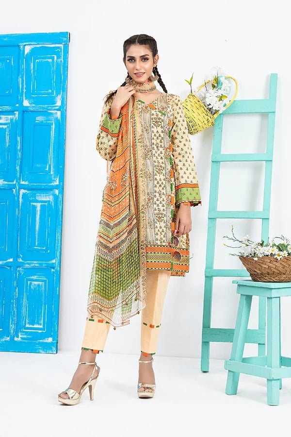 Komal VOL 2 By LSM Printed Lawn Unstitched 3 Piece Suit KP-2019