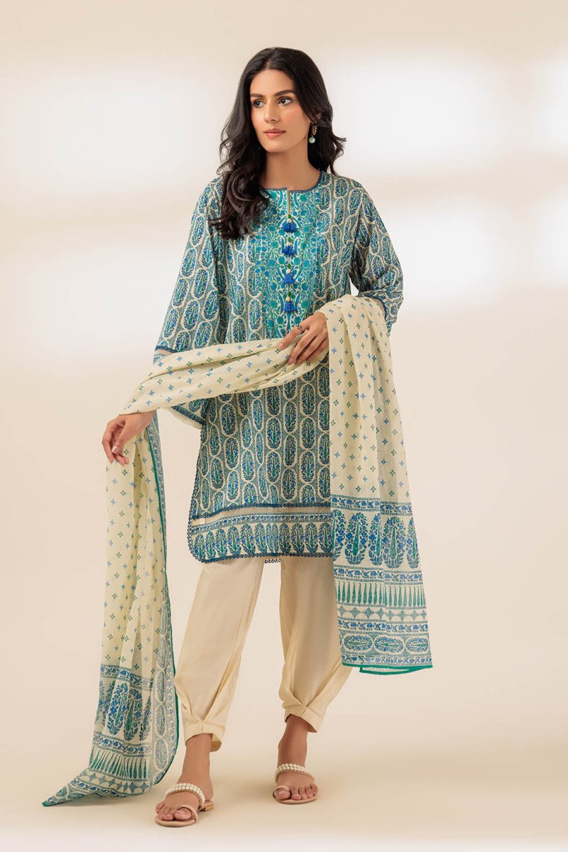 Ready To Wear Bonanza 3 Piece Digital Printed Lawn Suit - 2S24P3P287-RADIANT PAISLEY