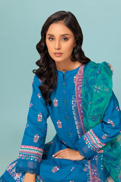 Ready To Wear Bonanza 3 Piece Digital Printed Lawn Suit - 2S24P3P419-BLUE MARINE