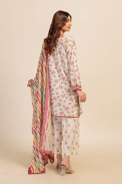 Ready To Wear Bonanza 3 Piece Digital Printed Lawn Suit - 2S24P3P904-O-WHITE