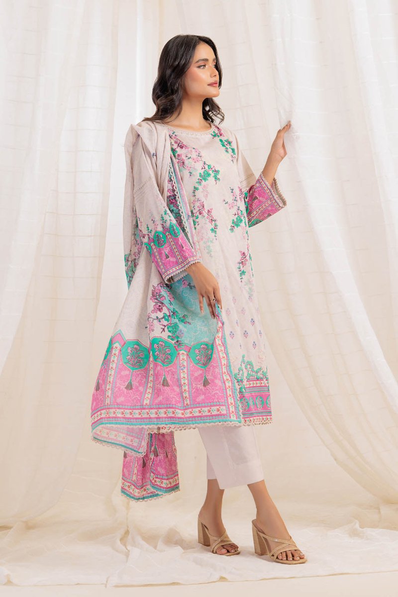 Ready To Wear Bonanza 3 Piece Digital Printed Lawn Suit - 2S24P3P921-FLORAL FANTASY