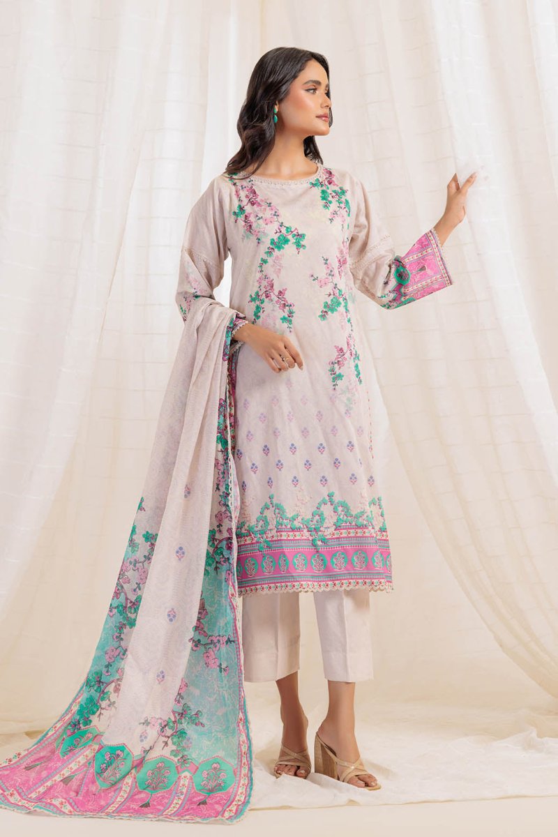 Ready To Wear Bonanza 3 Piece Digital Printed Lawn Suit - 2S24P3P921-FLORAL FANTASY